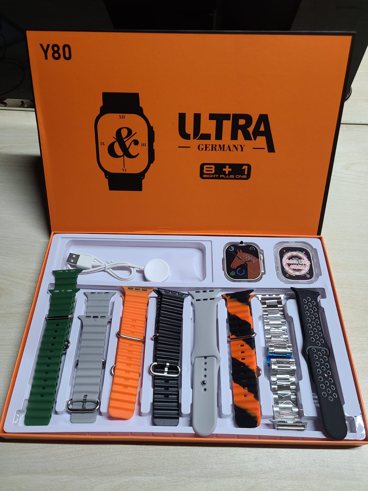 Y80 Ultra Smartwatch With 8 Strap 4769