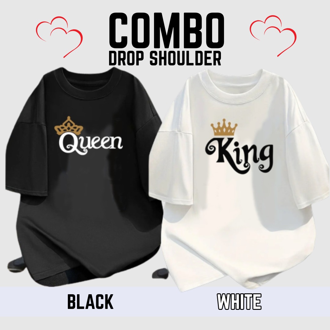 2 Pcs Combo Lovely Drop shoulder T 9464